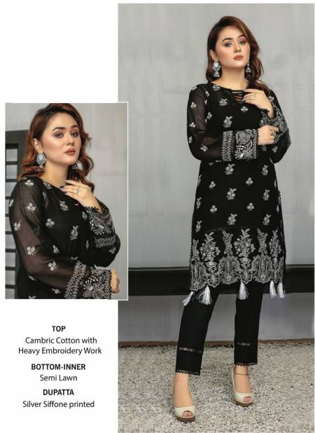 Salina Black And White By Alk Khushbu Pakistani Suits Catalog
